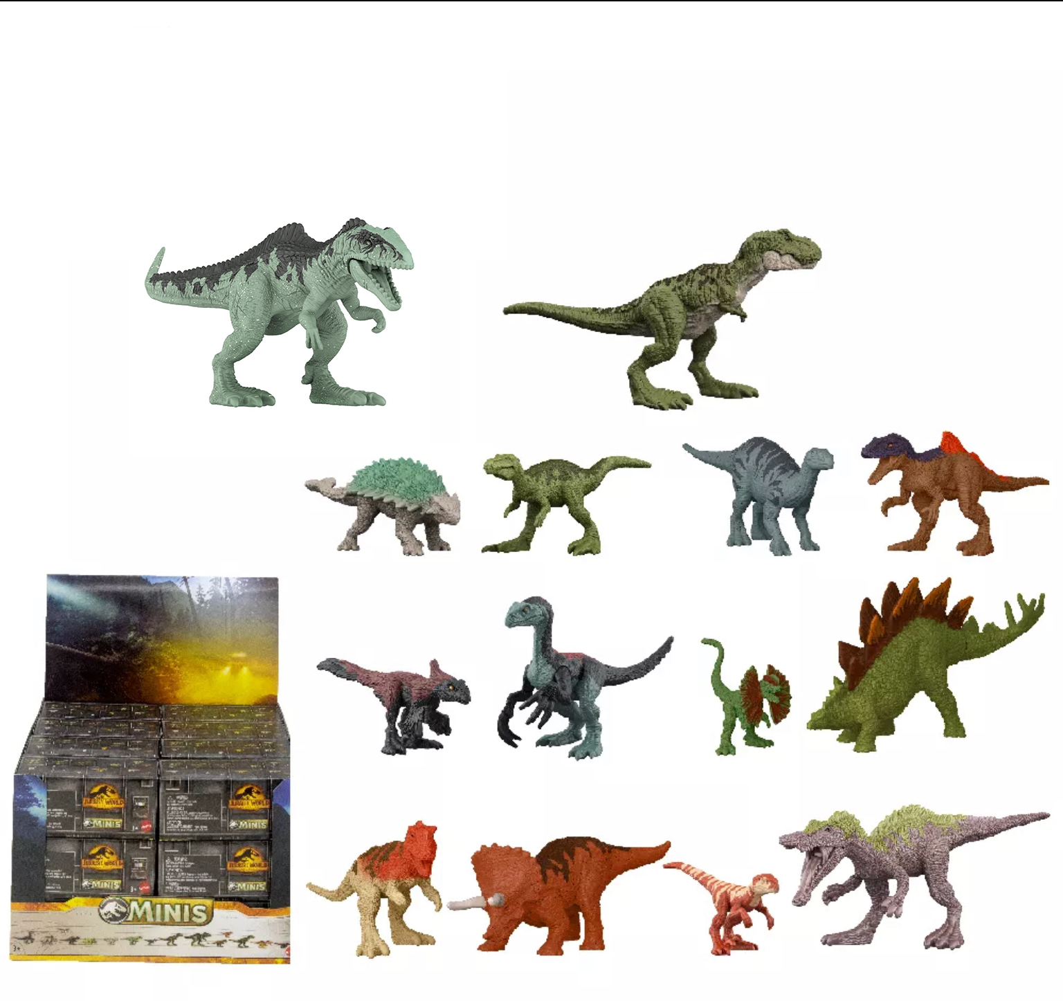 Mattel Jurassic World MINIS Dino Blind Box (GWP38) (B) แมทเทล จูราสสิค เวิลด์ ของเล่นแอ็กชั่นฟิกเกอร์ไดโนเสาร์จิ๋ว กล่องสุ่ม