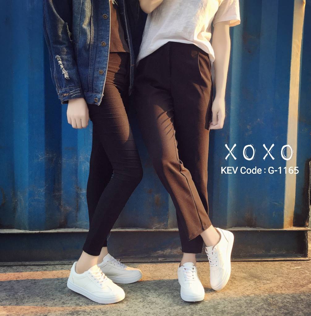 รองเท้าผ้าใบขาวเรียบซ่อนสีทูโทน (ขาวล้วน)