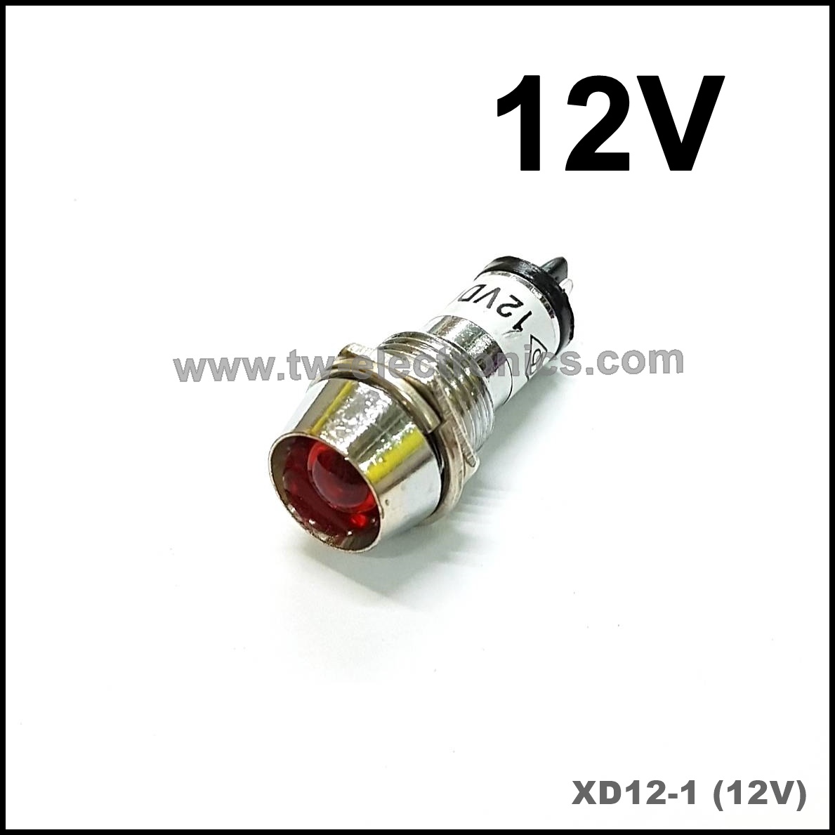 หลอดตู้คอนโทรล 12mm (12V) / XD12-1 Pilot Lamp