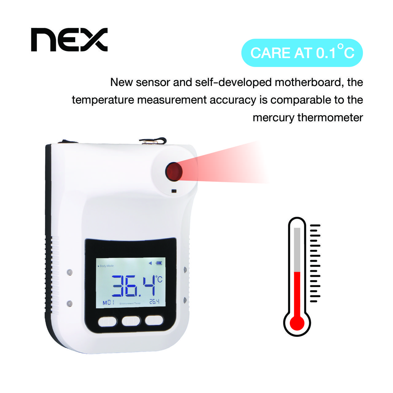 ขายถูก Thermometer K3 Pro Nex เครื่องวัดอุณหภูมิหน้าผาก ผ่ามือ ไร้ความเสี่ยง รับประกันสินค้า 1ปี 📣📣>> มีใบอนุญาตินำเข้าเครื่องมือแพทย์ หนังสือรับรองการขายเลขที่ 20200104📣📣