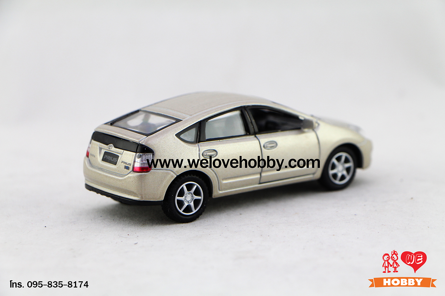 โมเดลรถ Toyota Prius สีบรอนซ์ทอง Scale 1:34