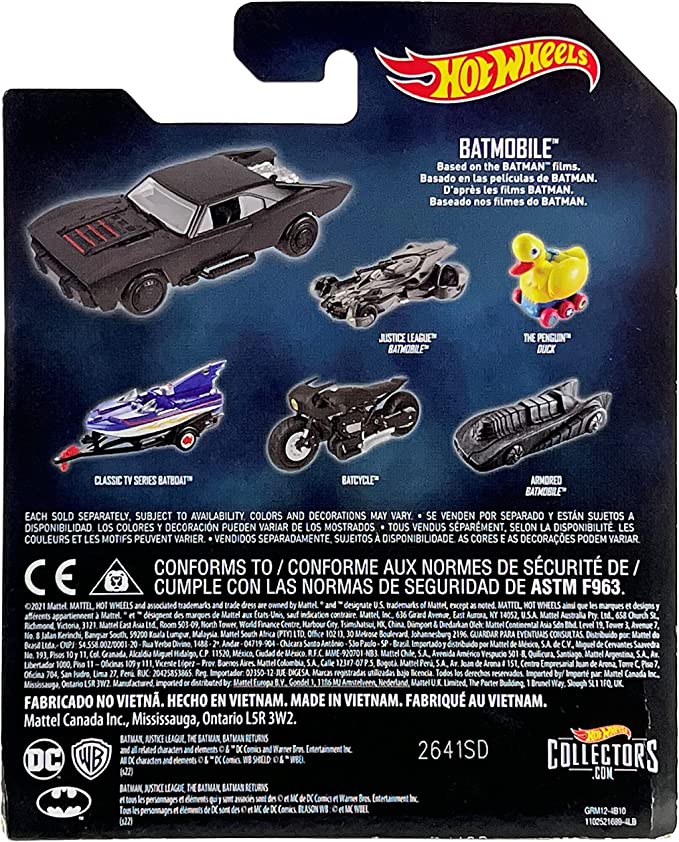 โมเดลรถแบทแมนฮอทวีล Hot Wheels DC Comics Premium 1:50 Scale Batman Wave 3 - Batmobile