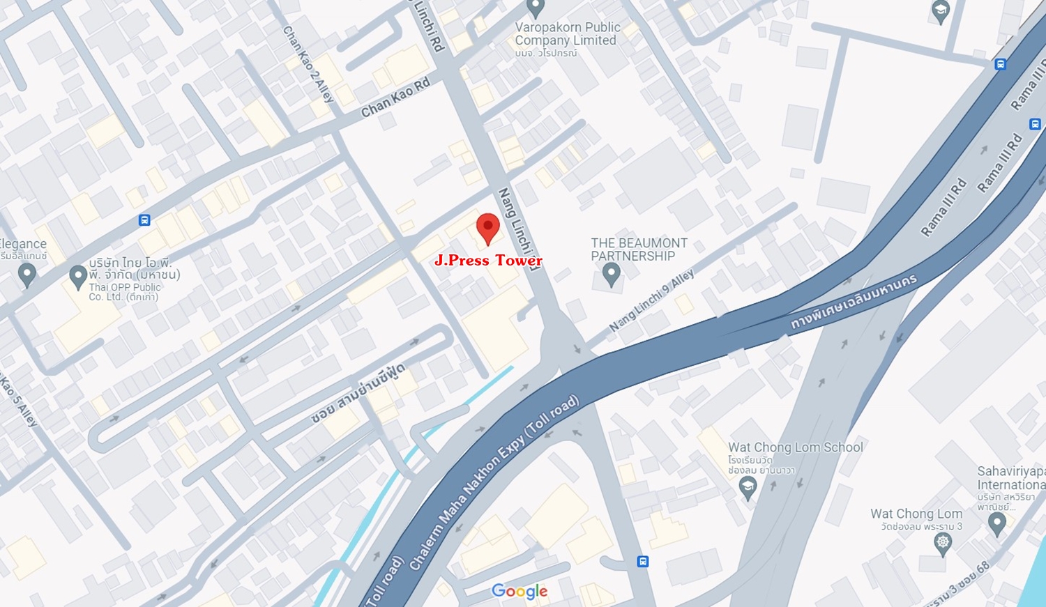 อาคาร เจ.เพรส ทาวเวอร์ (J Press Tower) สำนักงานให้เช่าติดถนนนางลิ้นจี่ กรุงเทพฯ ใกล้ทางด่วนเฉลิมมหานคร