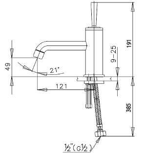 Cotto CT144J(HM) แอนโทน-เจ ก็อกเดี่ยวอ่างล้างหน้าก้านโยก