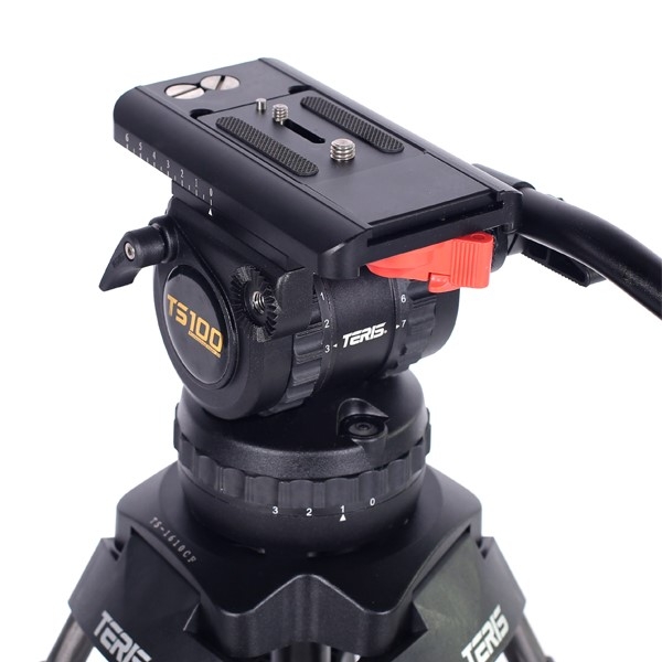 TERIS TS100CF Fluid Head & Tripod Kit