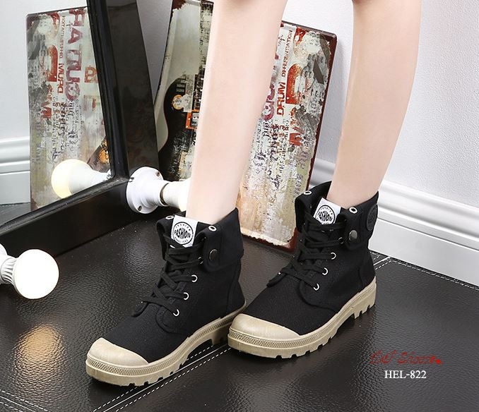 รองเท้าผ้าใบแคนวาสพับได้ (สีฟ้า)