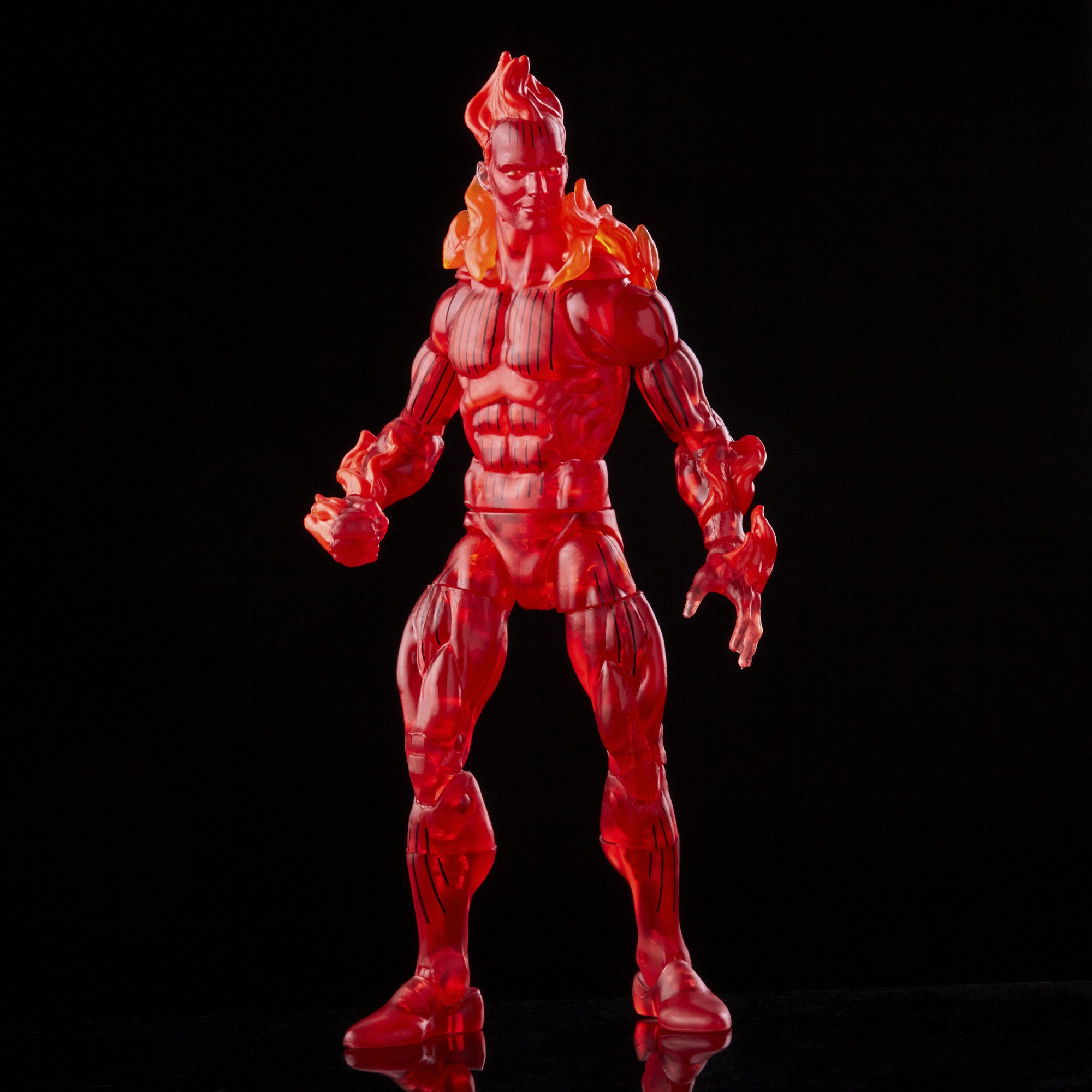 Hasbro Marvel Legends Series Retro Fantastic Four The Human Torch 6-Inch Action Figure ฮาสโบร มาร์เวล เลเจนด์ แฟนแทสติก โฟร์ หุ่นโมเดลฟิกเกอร์ ฮิวแมน ทอร์ช ขนาด 6 นิ้ว ลิขสิทธิ์แท้