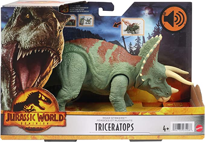 Mattel Jurassic World Roar Strikers Triceratops (HDX34) แมทเทล จูราสสิค เวิลด์ ของเล่นแอ็กชั่นฟิกเกอร์ไดโนเสาร์ ไทเซราทอปส์