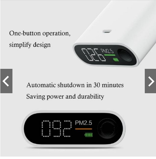ขายถูก ZHIMI PM 2.5 Monitor เครื่องทดสอบตรวจจับคุณภาพอากาศแบบพกพา ประกันศูนย์ไทย 1 ปี
