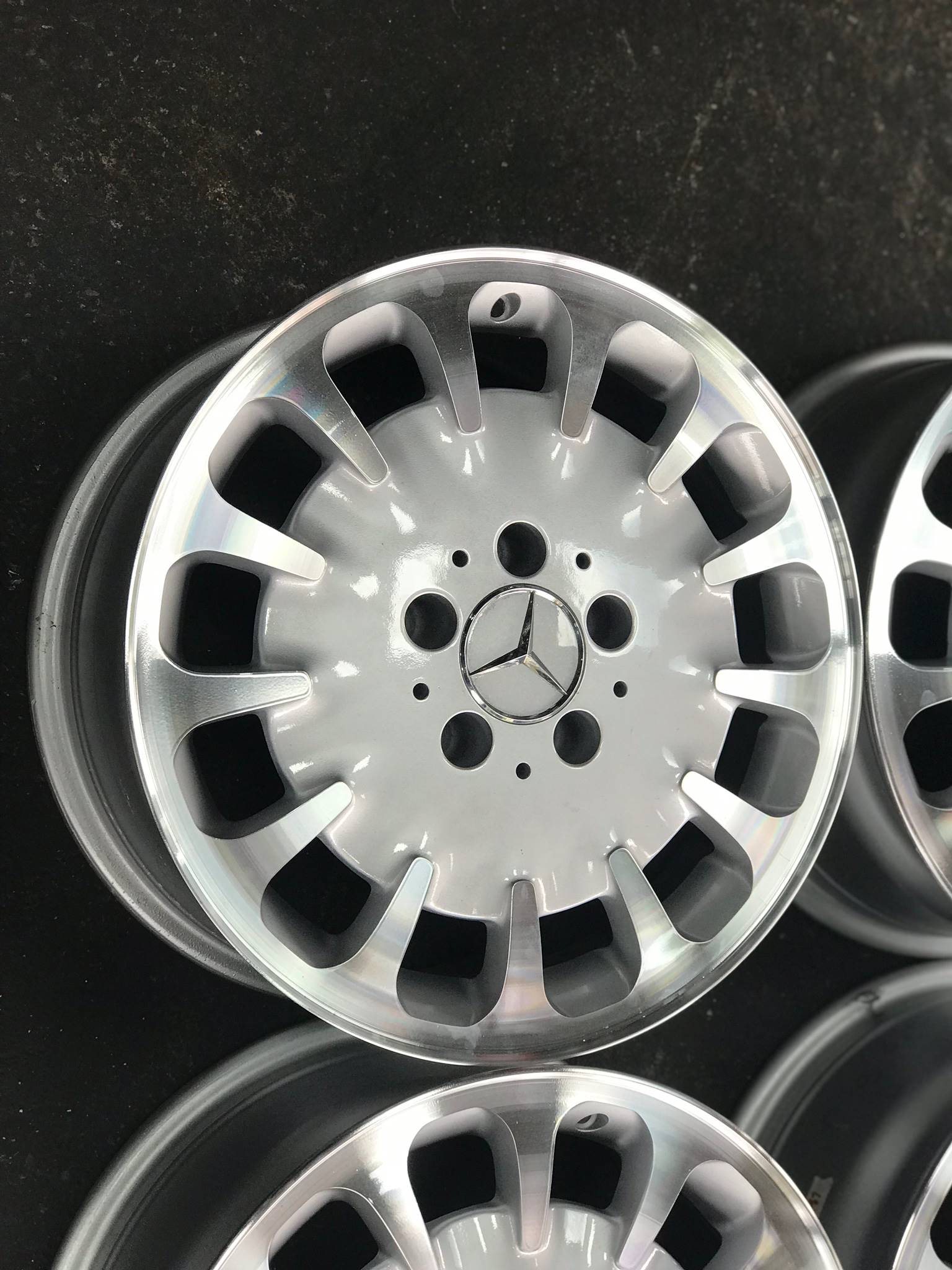 ล้อเบนซ์ ฝาเบียร์ 16 นิ้ว สภาพสวยเหมือใหม่เก๊บสีแล้ว