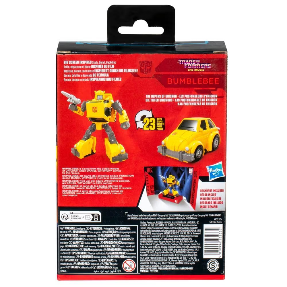 Hasbro Transformers Studio Series Deluxe Class The Movie 86-29 Bumblebee Action Figure ฮาสโบร ทรานสฟอเมอร์ส สตูดิโอ ซีรีย์ส เดอะ มูฟวี่ 86-29 หุ่นยนต์บัมเบิ้ลบี ขนาด 4.5 นิ้ว ลิขสิทธิ์แท้