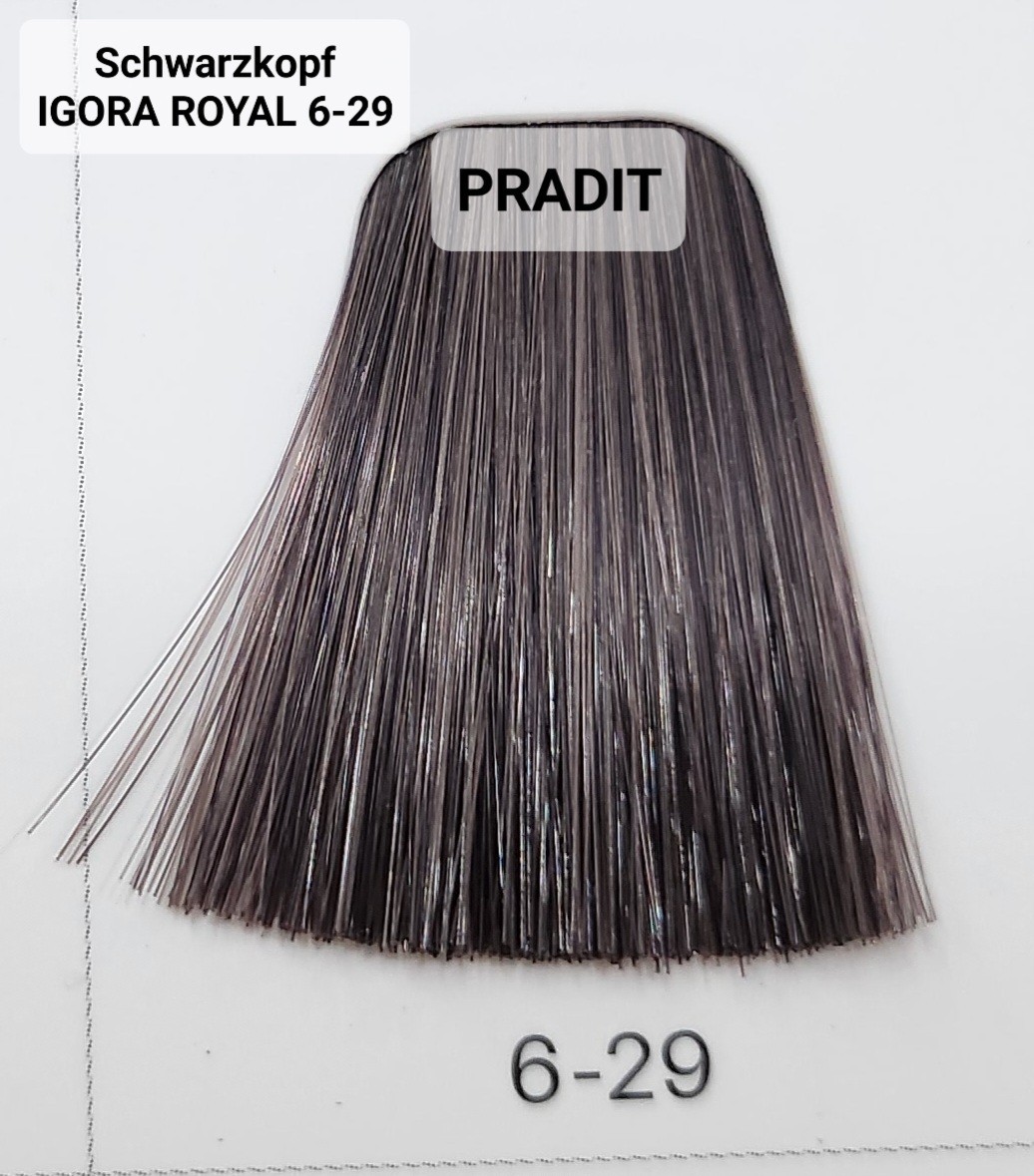 Schwarzkopf Igora Royal ครีมย้อมผม อีโกร่า รอยัล เบอร์ 6-29 (60ml) 80 กรัม