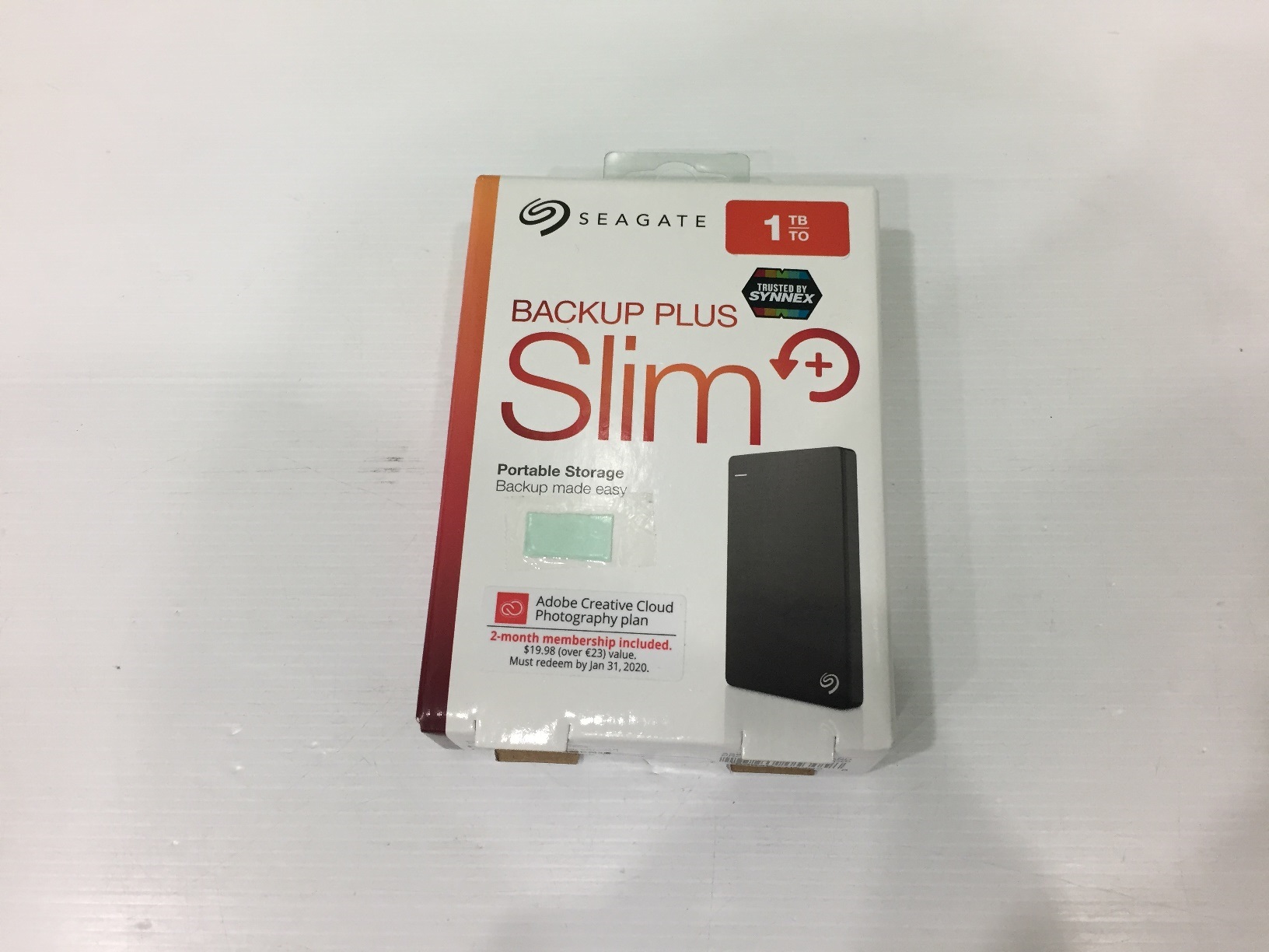 1 TB HDD EXT 2.5" (ฮาร์ดดิสก์พกพา) SEAGATE BACKUP PLUS Slim BLACK ( STDR1000300 )