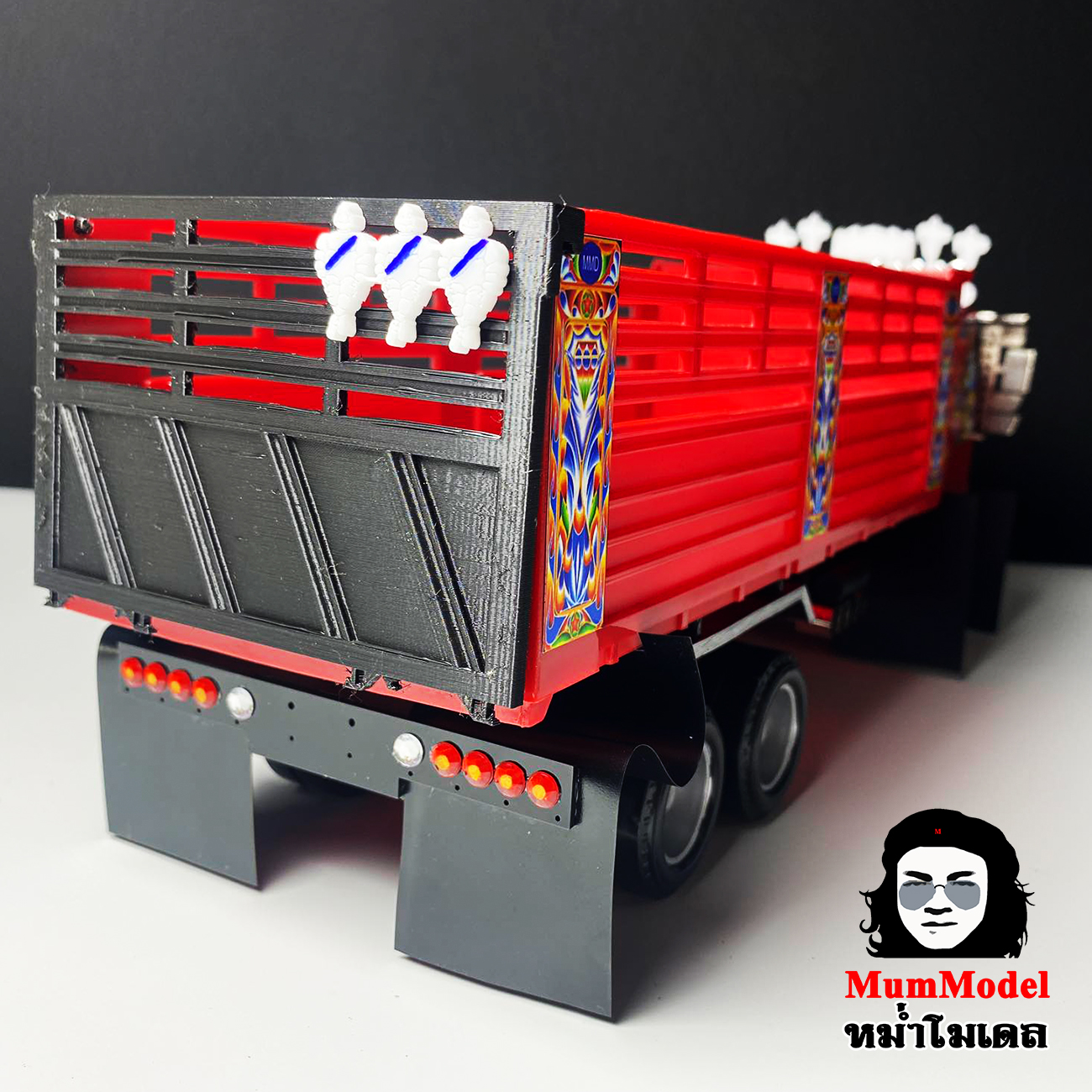 รถดั้มแต่งสีแดง รถสิบล้อโมเดลแต่ง 1/24 #หม่ำโมเดลรถบรรทุก toy for boy รถบรรทุกของเล่น