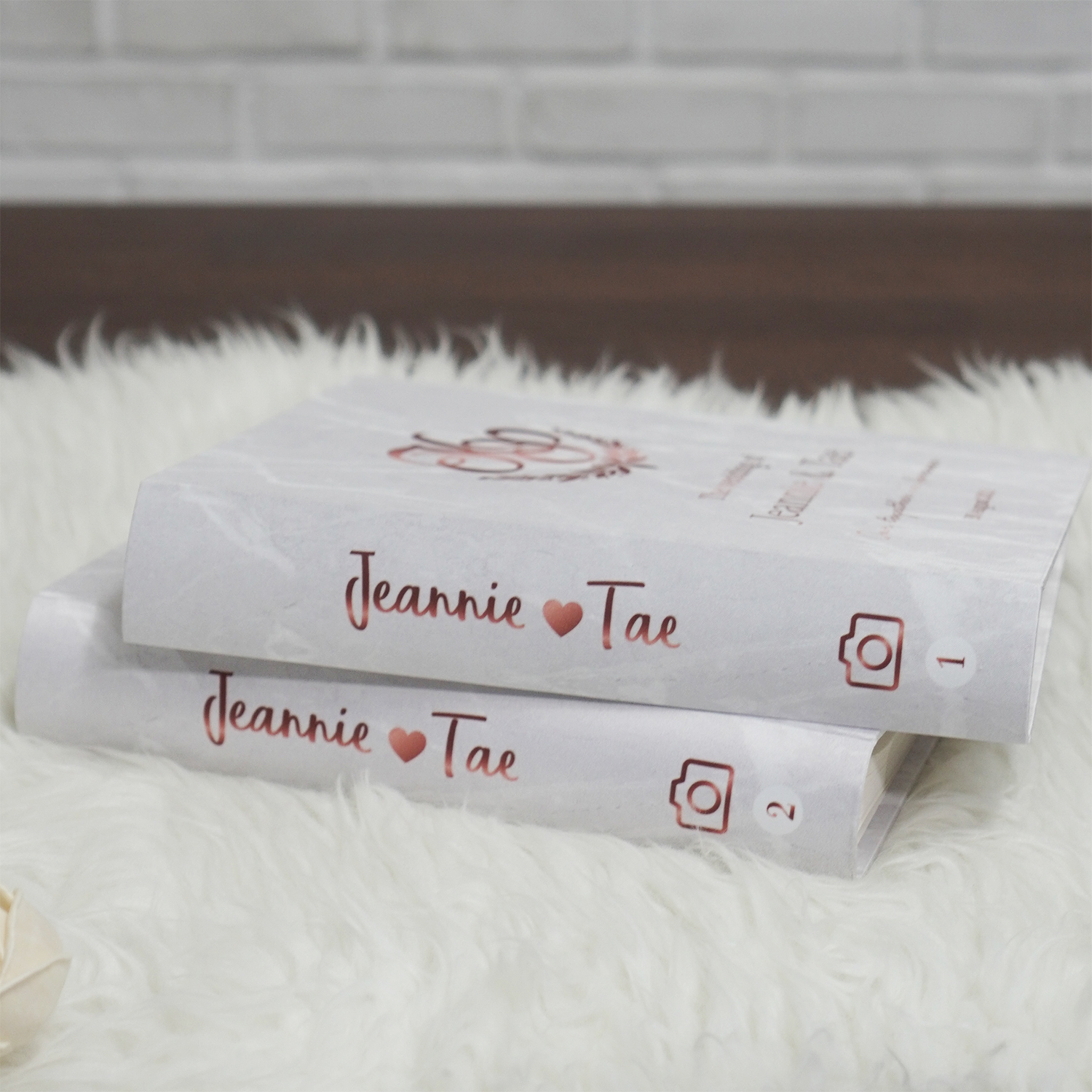 อัลบั้มสั่งทำใส่ชื่อ ลายหินอ่อนสีเทา - Grey Marble - Copper