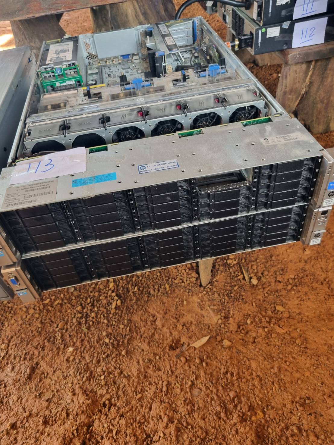 Server HP DL 380 G8 รุ่นใส่ HDD ได้ 25 ลูก Xeon E5-2640v2 x2 Ram 128GB Tray x4 power x2
