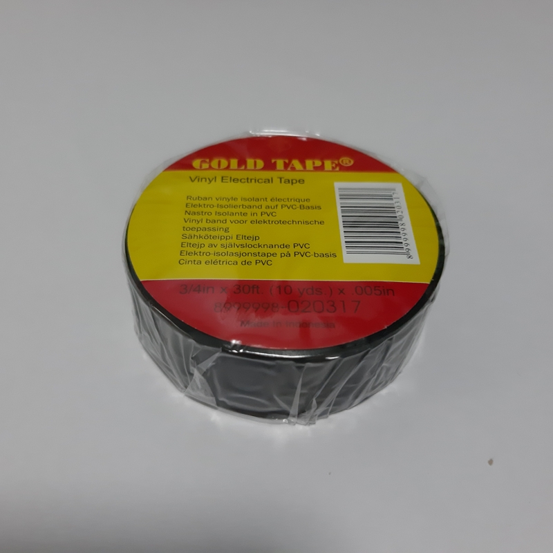 เทปพันสายไฟ GOLD TAPE สีดำเล็ก