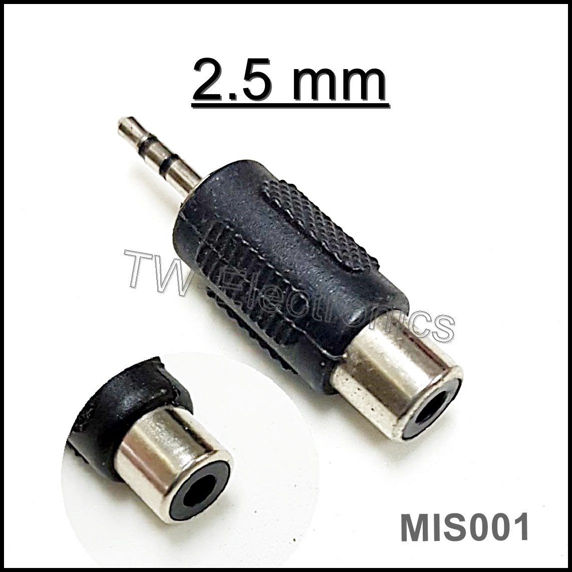 2.5mm Mini Stereo ตัวผู้ / RCA ตัวเมีย (MIS001)