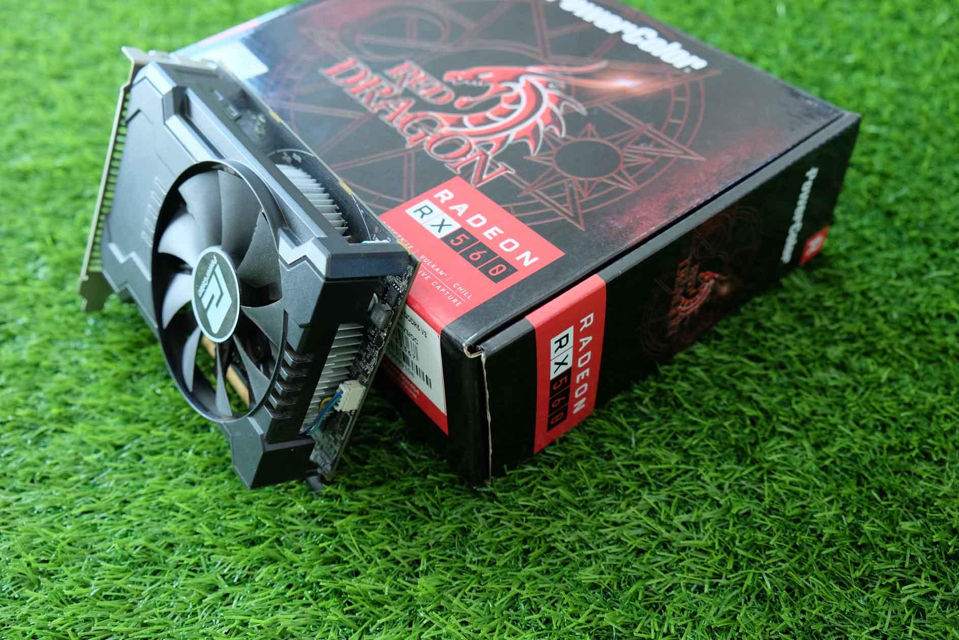 AMD RX 560/2GB PowerColor RED Dragon (OC,D5) การ์ดจอ สำหรับเล่นเกมส์ Pubg