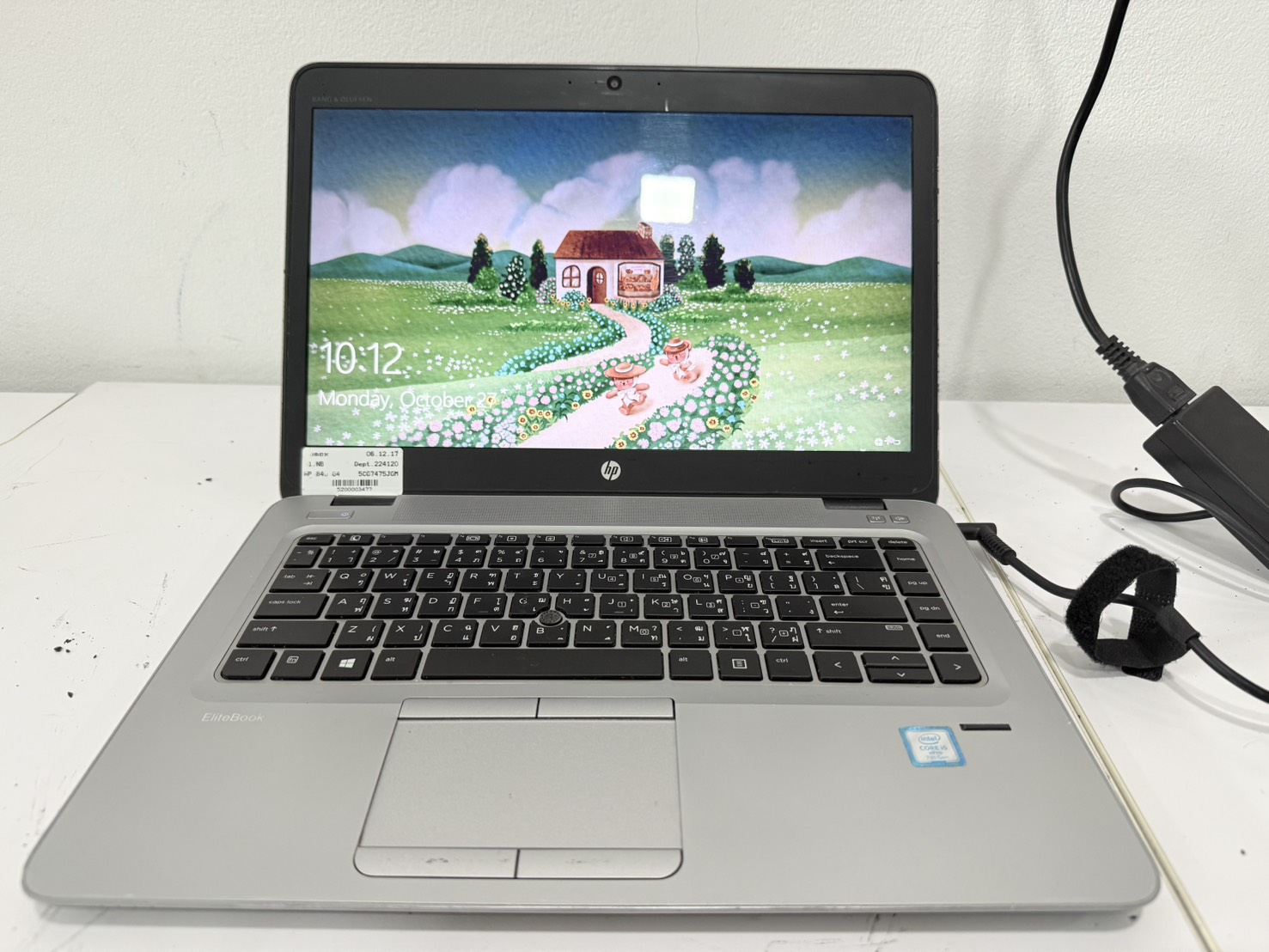 โน๊ตบุ๊ค HP EliteBook 840 G4 (i5-7300U/8GB/M.2 256GB) ไม่มี Adapter ไม่มีแบต จอ Bright ขอบยางเสื่อม