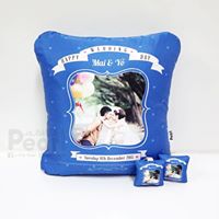 หมอนของขวัญ ใส่รูปถ่าย ทรงสี่เหลี่ยมจตุรัส Portrait Photo Square Pillow