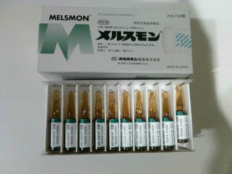 Melsmon Placenta (Human) 2ml x 50 ขวด พลาเซนต้าสูตรเข้มข้น ชะลอวัย (Korea)