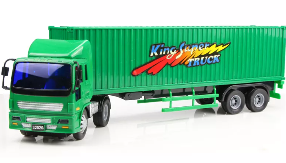 โมเดลรถบรรทุกจำลอง รถตู้คอนเทนเนอร์ รถน้ำมันจิ๋ว รถจำลอง 1/32