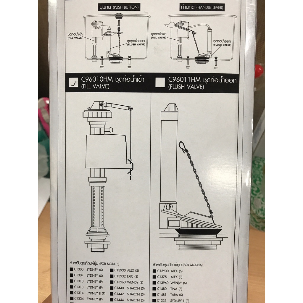 COTTO อะไหล่สุขภัณฑ์ C96010(HM) ชุดน้ำเข้า