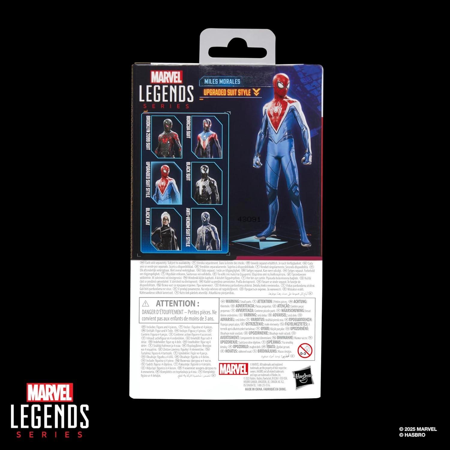 Hasbro Marvel Legends Series Gamerverse Miles Morales Upgraded Suit Style Spider-Man Figure ฮาสโบร มาร์เวล เลเจนด์ ซีรี่ย์ส หุ่นโมเดลฟิกเกอร์ เกมเมอร์เวิร์ส ไมล์ โมราเลส อัพเกรด สูท สไปเดอร์-แมน ขนาด 6 นิ้ว ลิขสิทธิ์แท้