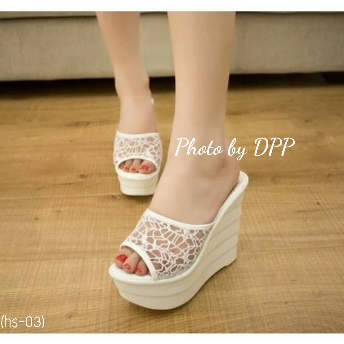 รองเท้า Platform สไตล์เกาหลี (สีขาว)