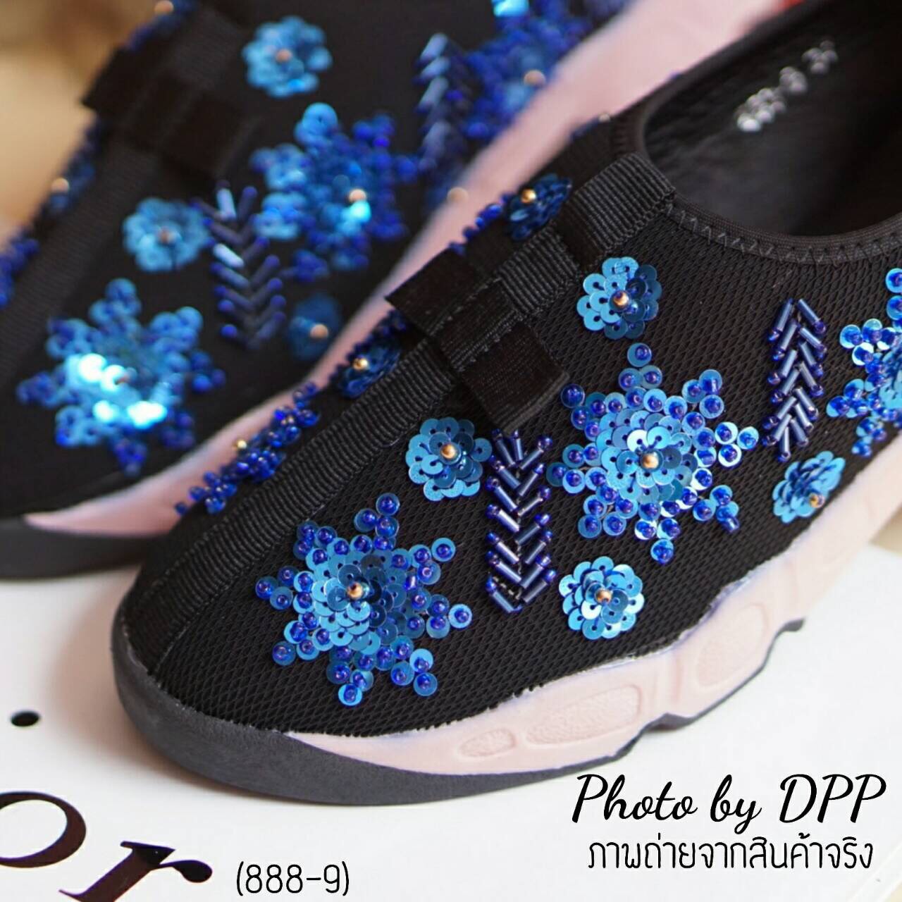 รองเท้า Dior Fusion Sneakers Snow Flake (สีดำ)
