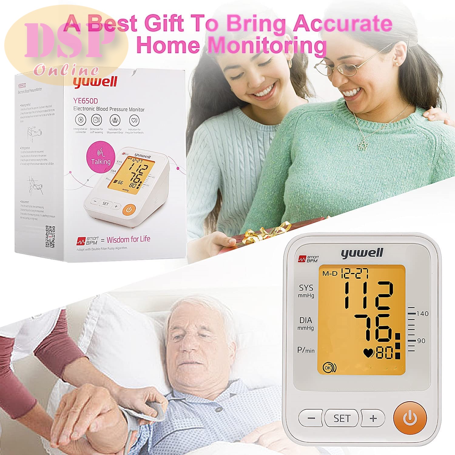 ขายถูก เครื่องวัดความดันโลหิต Yuwell YE670D (มีเสียงพูดภาษาไทยได้) ของแท้ประกันศูนย์ไทย5ปี