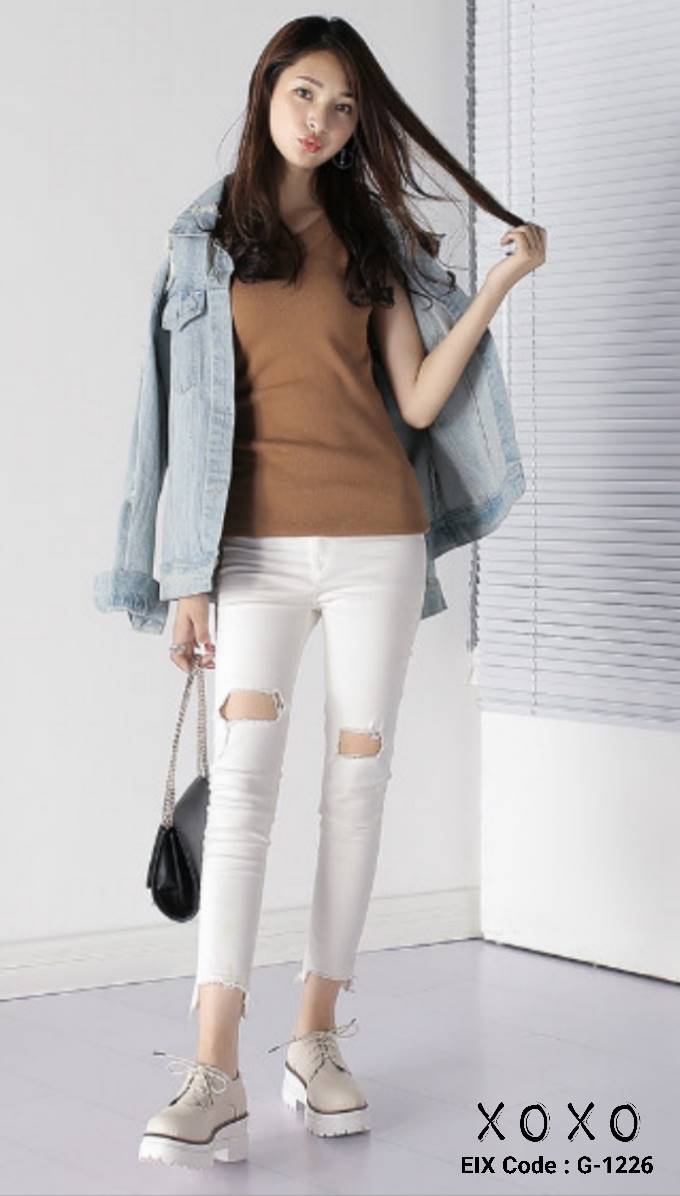 รองเท้าผ้าใบพียูสไตล์มัฟฟิน (สีน้ำตาล)