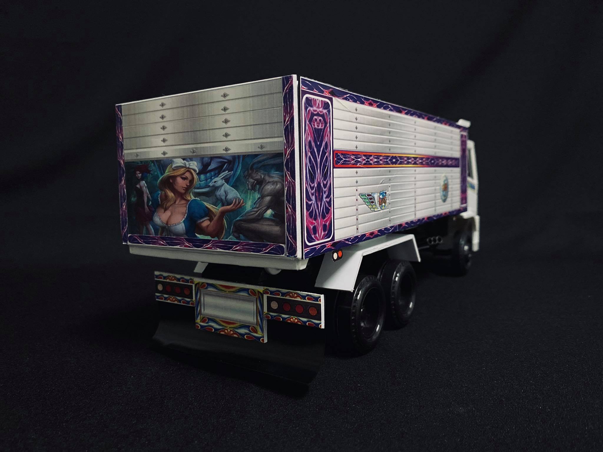 รถดั้มพ์ 1/24 กระบะลายสีม่วง ราคาแล้วแต่แบบ