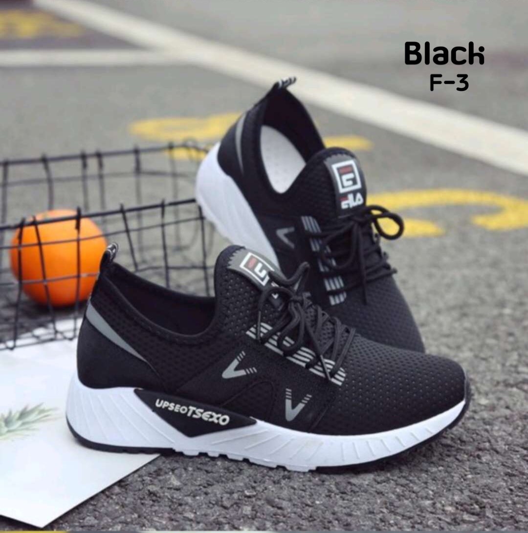 รองเท้าผ้าใบแฟชั่นทรง Sport Style Fila (สีดำ)