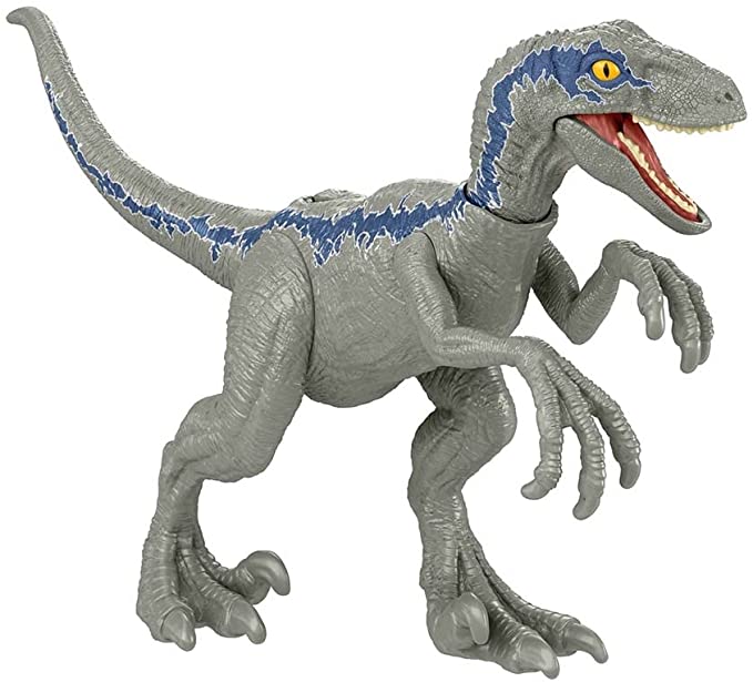 Mattel Jurassic World Ferocious Pack Velociraptor Blue (GWD01) แมทเทล จูราสสิค เวิลด์ ของเล่นแอ็กชั่นฟิกเกอร์ไดโนเสาร์ เวโลซีแรปเตอร์ บลู
