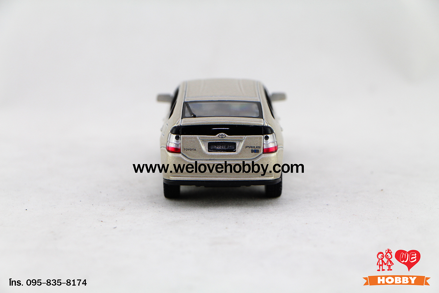 โมเดลรถ Toyota Prius สีบรอนซ์ทอง Scale 1:34