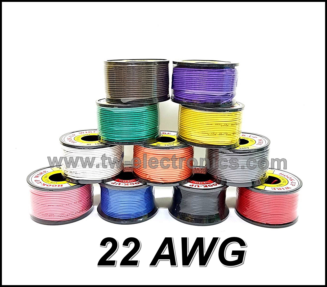 สายวายริ่ง 22 AWG (ยาว 100 FT) / UL1007 (ระบุสี)
