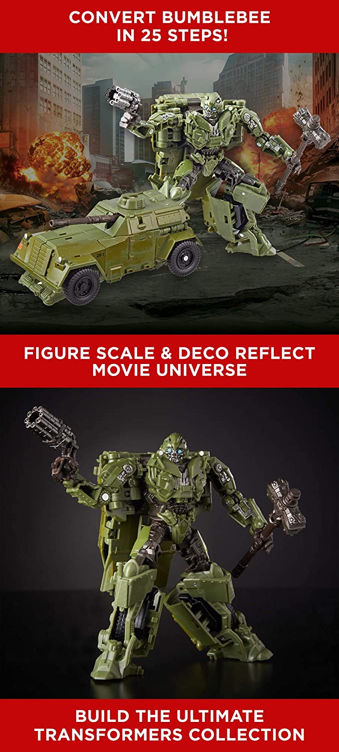 Hasbro Transformers Studio Series 26 Deluxe Class WWII Bumblebee 4.5 Inch Action Figure ฮาสโบร ทรานสฟอเมอร์ส สตูดิโอ ซีรีย์ส 26 ดีลักซ์ คลาส หุ่นยนต์บัมเบิ้ลบี 4.5 นิ้ว ลิขสิทธิ์แท้