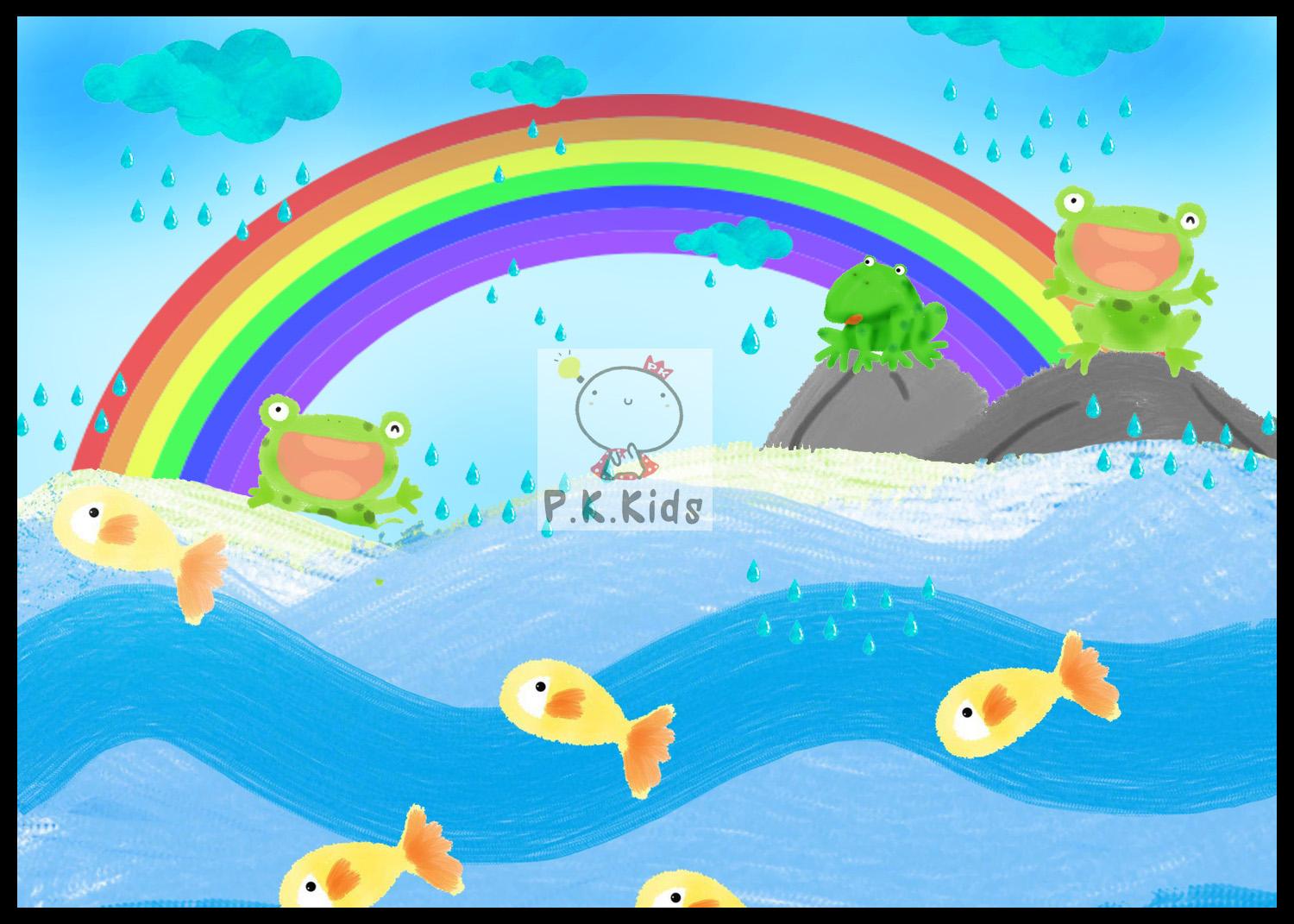 ภาพตัดต่อ : ฝนสวยรุ้งงาม