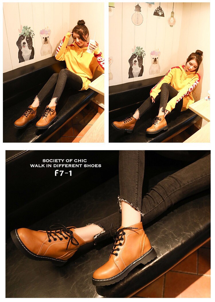 รองเท้าผ้าใบหุ้มข้อ Style Dr.Matens (สีดำ)