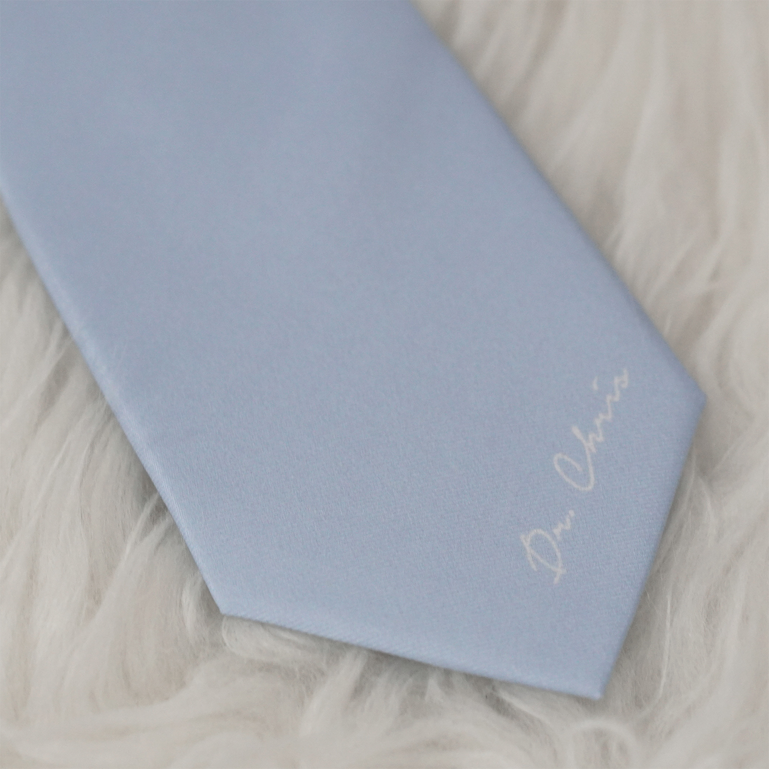 เนคไท สั่งทำใส่ชื่อ ขนาด 3" - Minimal - Floral Blue