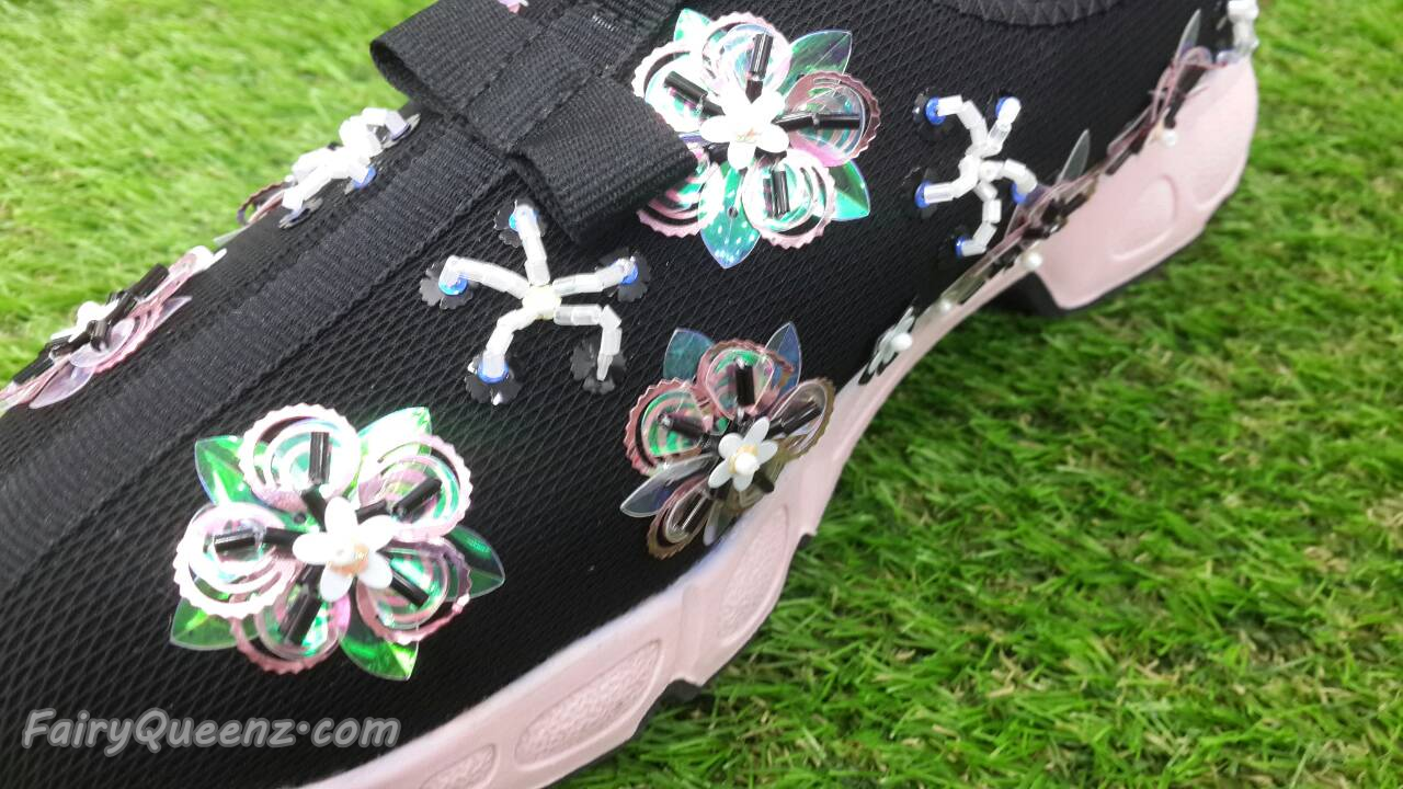 พร้อมส่ง : รองเท้า Dior Fusion Sneakers สีดำดอกชมพู (งานAAA)