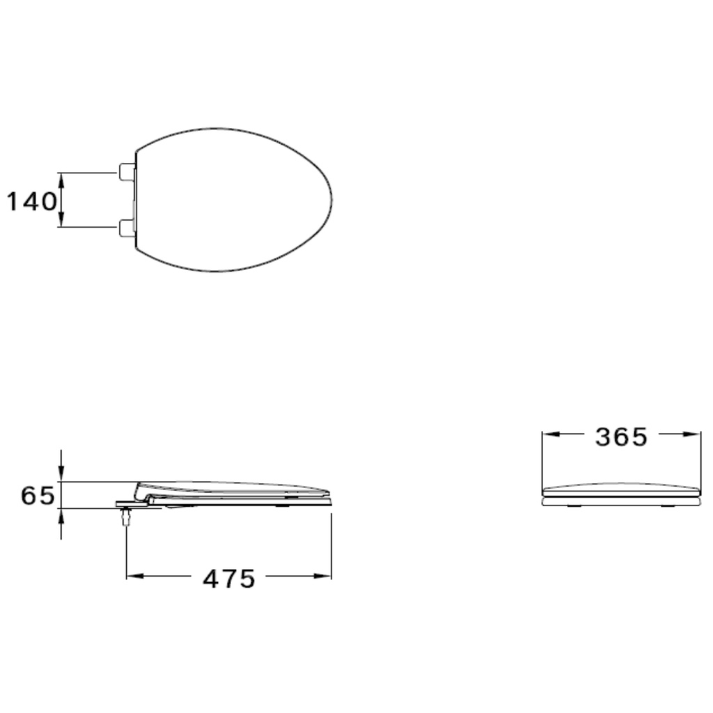COTTO อะไหล่สุขภัณฑ์ C91251 ฝารองนั่ง อีลองเกต SOFT CLOSED เปิด-ปิดนุ่มนวล