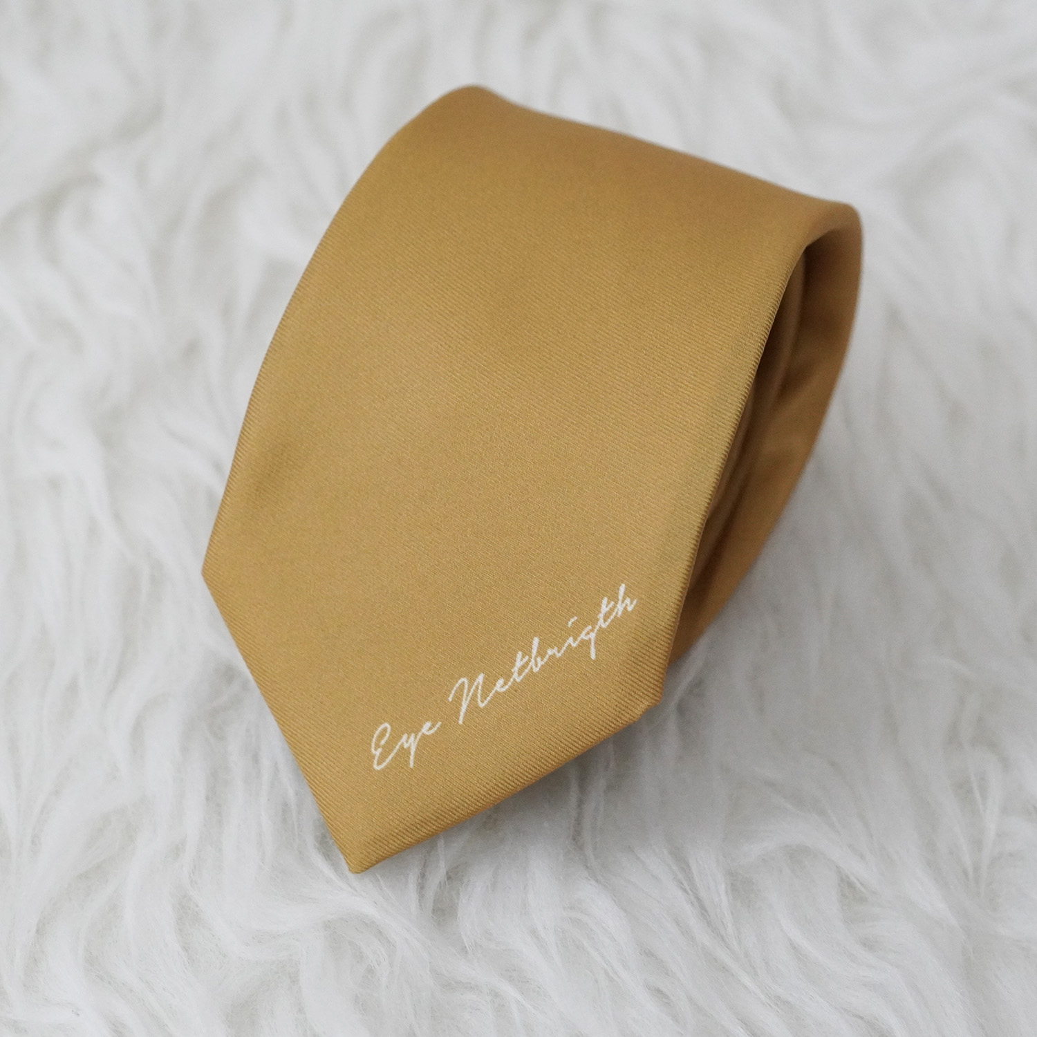 เนคไท สั่งทำใส่ชื่อ ขนาด 3" - Minimal - Mustard