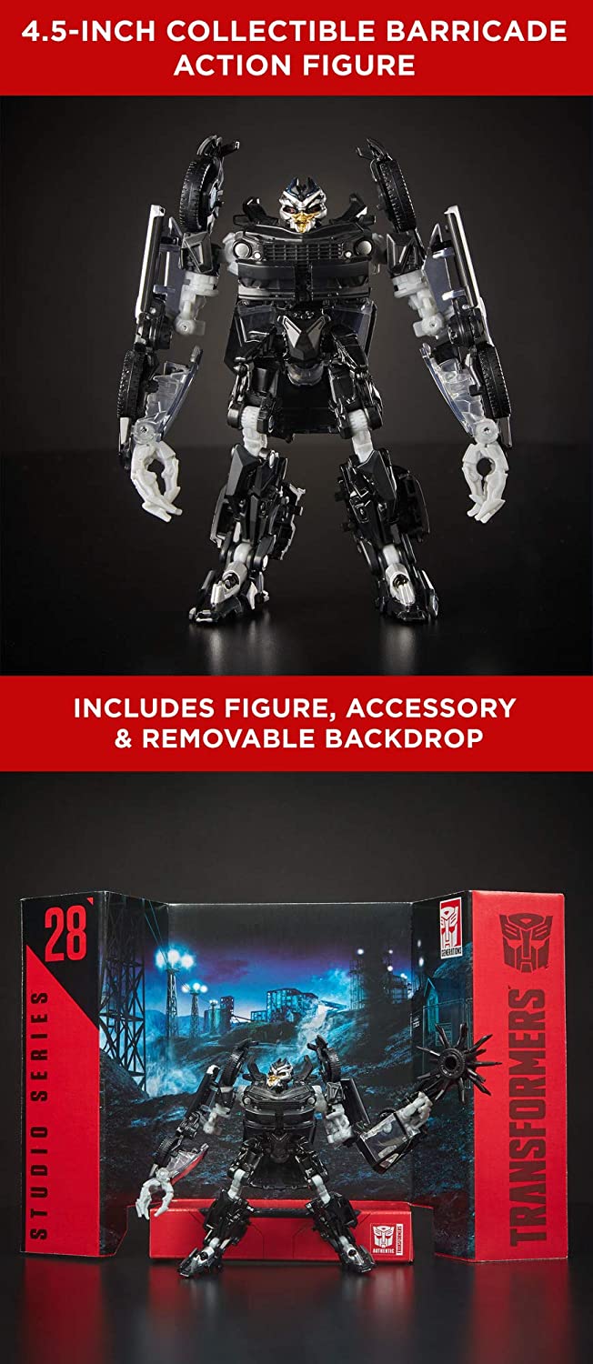 Hasbro Transformers Studio Series 28 Deluxe Class Barricade 4.5 Inch Action Figure ฮาสโบร ทรานสฟอเมอร์ส สตูดิโอ ซีรีย์ส 28 ดีลักซ์ คลาส หุ่นยนต์บาร์ริเคท 4.5 นิ้ว ลิขสิทธิ์แท้
