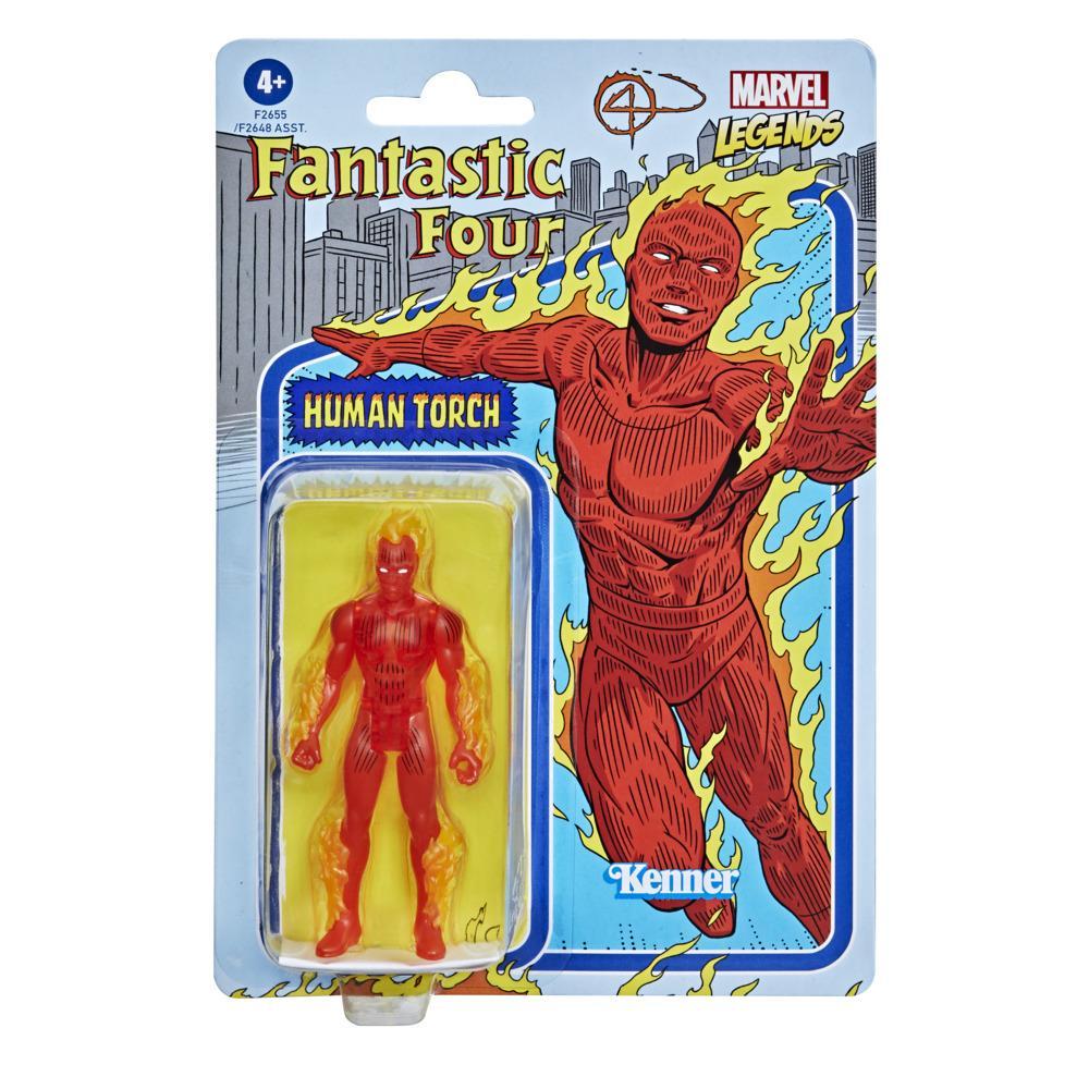 Hasbro Marvel Legends Series Human Torch 3.75-Inch Retro 375 Collection Action Figure ฮาสโบร มาร์เวล เลเจนด์ หุ่นโมเดลฟิกเกอร์ ฮิวแมน ทอร์ช ขนาด 3.75 นิ้ว ลิขสิทธิ์แท้