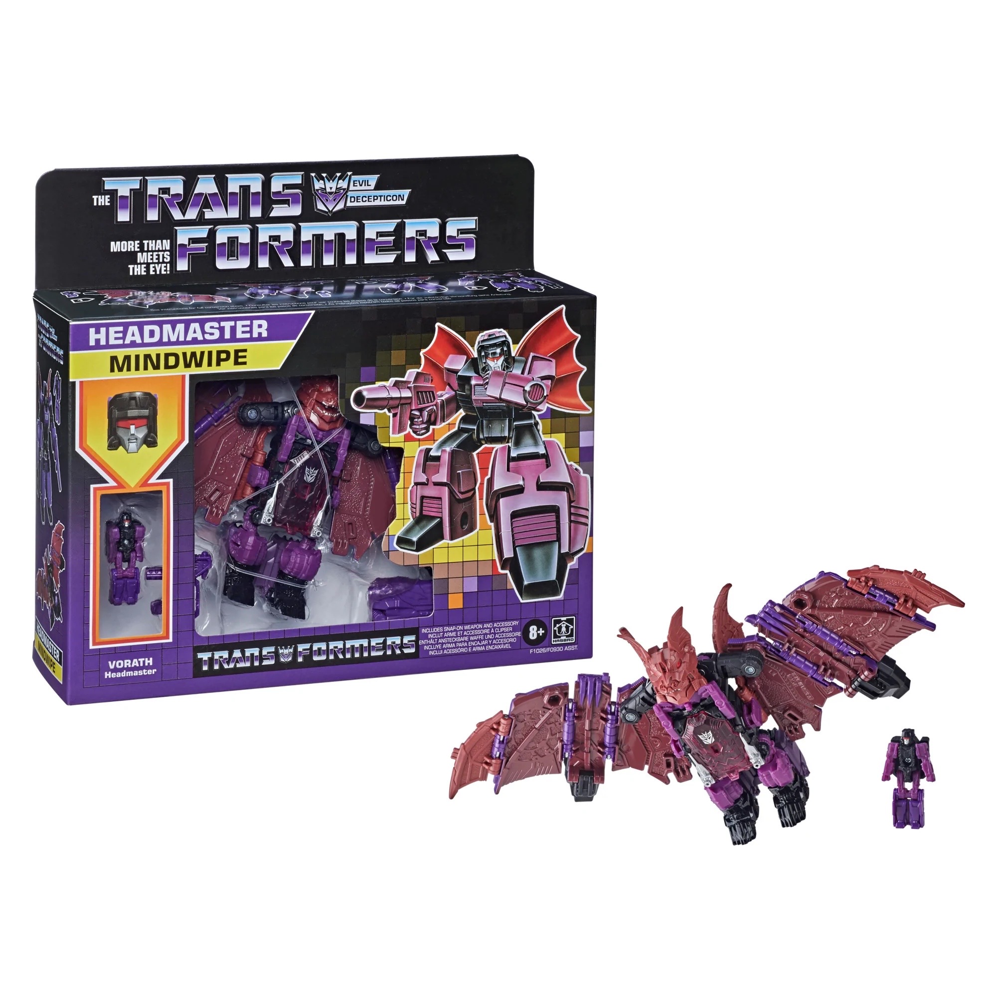 Hasbro Transformers Generations Retro Headmaster Mindwipe Figure ฮาสโบร ทรานสฟอเมอร์ส เจเนอเรชั่น หุ่นยนต์ เรโทร เฮดมาสเตอร์ มายด์วิป ขนาด 5.5 นิ้ว ลิขสิทธิ์แท้
