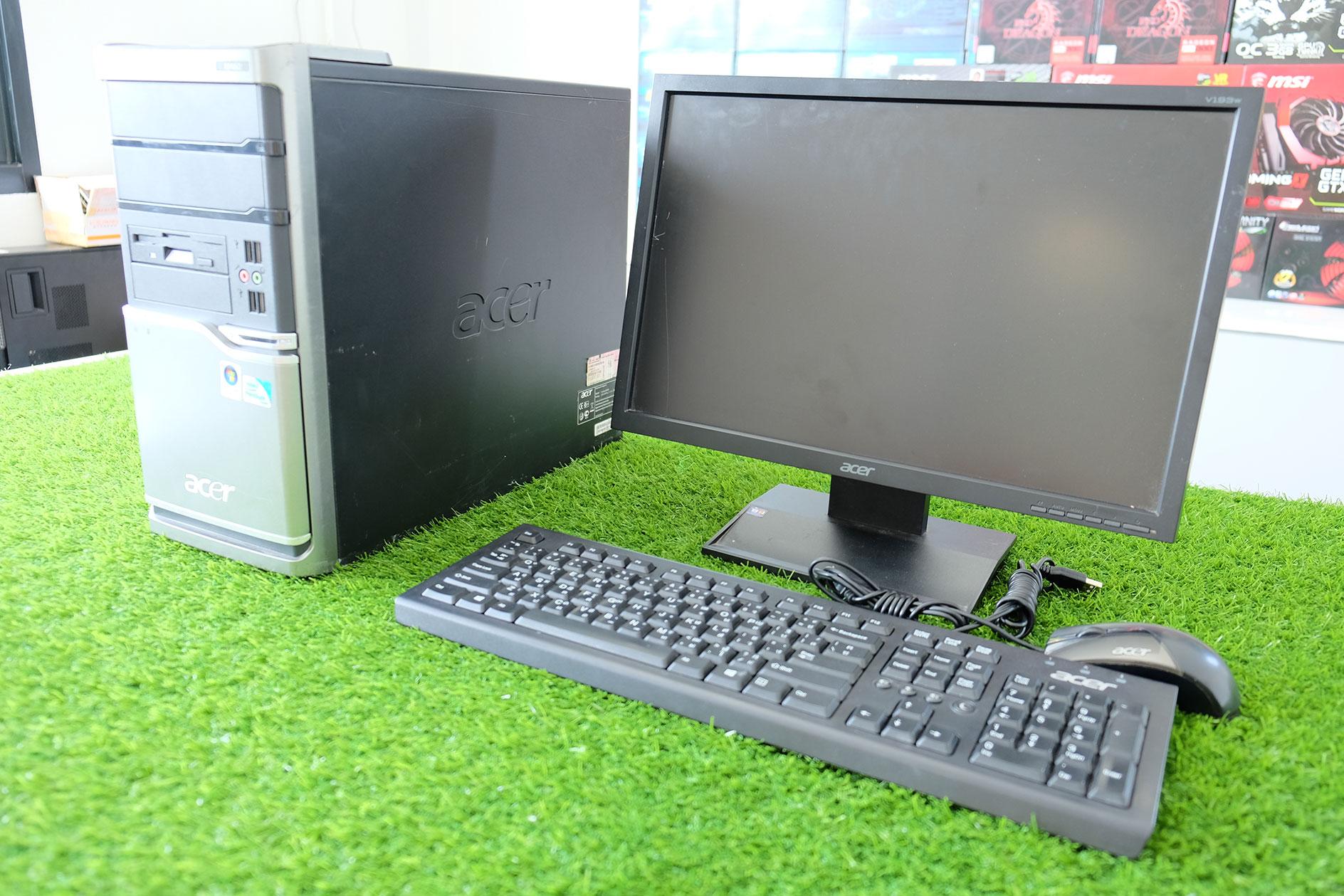 Acer Verton M460 set moniter E4400 Ram 2 GB HDD 160 GB เหมาะสำหรับคนหาคอมพิวเตอร์ ไว้ดูหนังฟังเพลง พร้อมจอให้ 17 นิ้ว งบน้อย