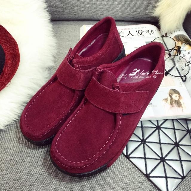 รองเท้าผ้าใบเตารีดรุ่นเมจิกเทป (สีแดงเลือดหมู)